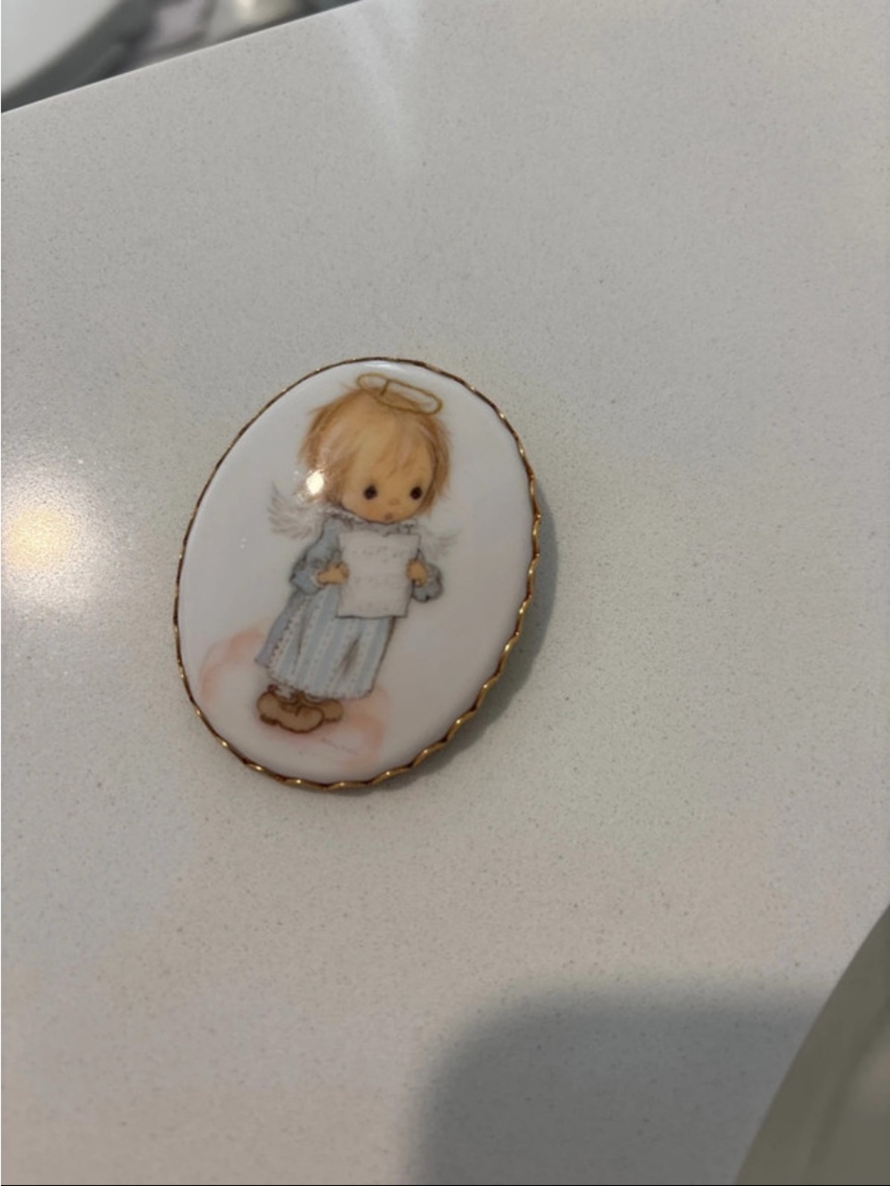 Vintage Hallmark Betsey Clark Christmas Joy Brooch 1973